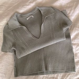 Abercrombie Ribbed Sweater Set (Includes Polo & Mini Skirt)